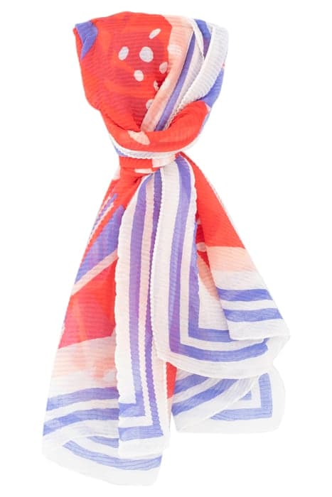 COBALT SLOGAN AND BOHO PLEATED SCARF by ICODE