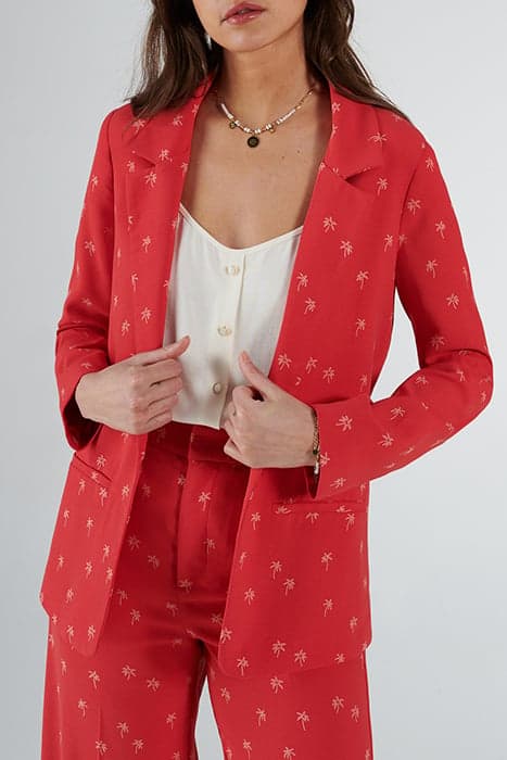 TEA ROSE SUIT JACKET WITH PALM TREES by ICODE