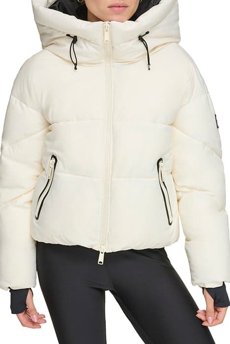 CROPPED PUFFER W/ PO WHITE by DKNY