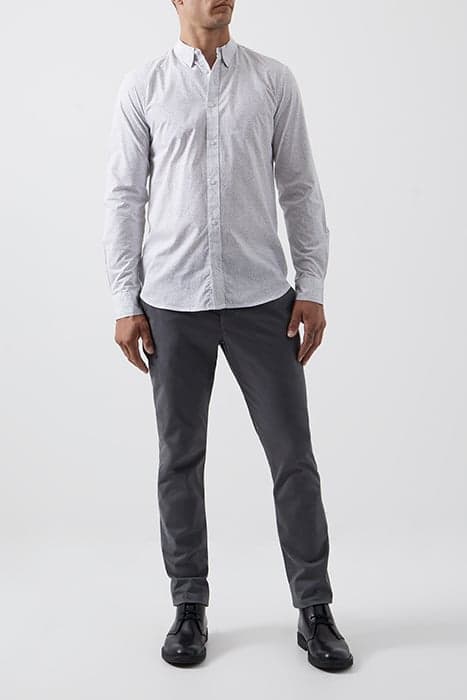 GEO DOT LONG SLEEVE SHIRT WHITE/GREY DOT by French Connection