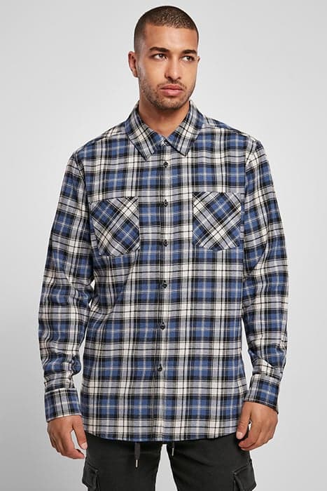 CHECKED ROOTS SHIRT DARKBLUE/WHITE by Urban Classics