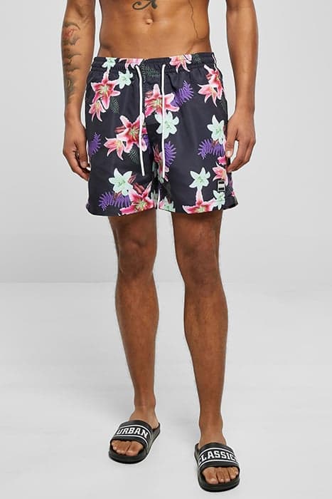 PATTERN SWIM SHORTS DARK JUNGLE AOP by Urban Classics