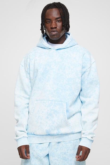 TOWEL WASHED HOODY BALTICBLUE by Urban Classics