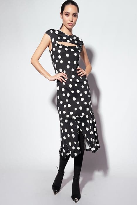 ALBERTA ABITO JERSEY ST. POIS BLACK/WHITE by PINKO