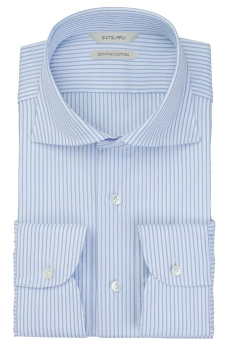 Light Blue Striped Slim Fit Shirt by Suitsupply