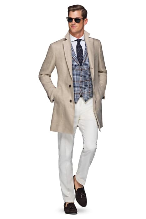 COAT-L.BROWN-H.BONE LIGHT BROWN by Suitsupply