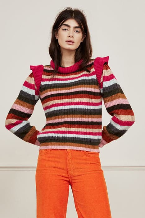 RAINBOW PULLOVER MOUNTAIN GREEN/ORANG by Fabienne Chapot