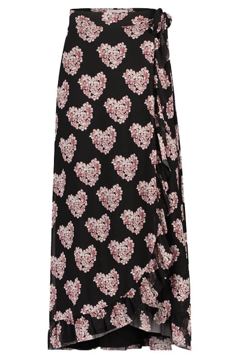 BOBO FRILL SKIRT BLACK/ANTIQUE PINK by Fabienne Chapot