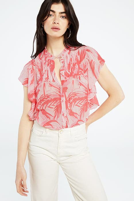 BIBI BLOUSE PINK GRAPEFRUIT/CHAR by Fabienne Chapot