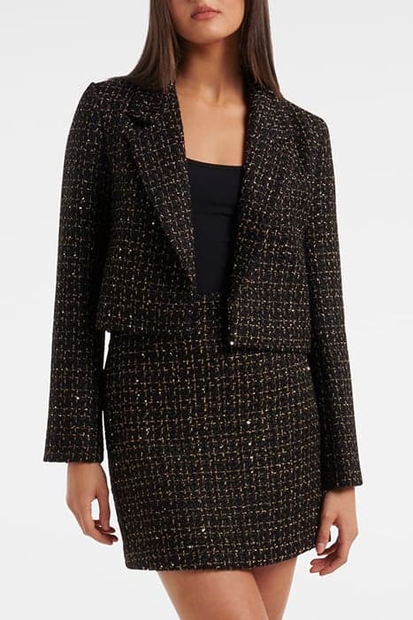 LAURIAN BOUCLE JACKET BLACK by Forever New