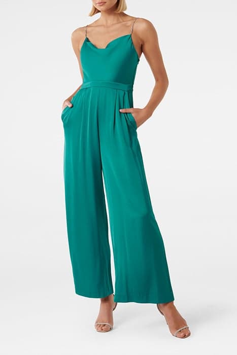 GLORIA COWL NECK JUMPSUIT DIGITAL TEAL by Forever New