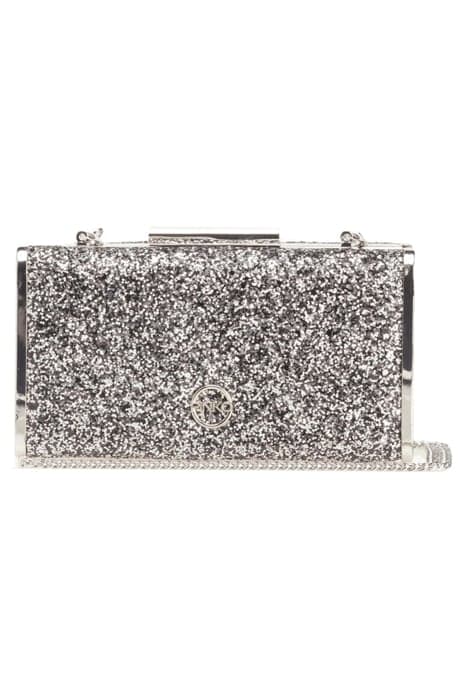 ALSTROMERIA CLUTH BOX GLITTER DARK SILVER by PINKO