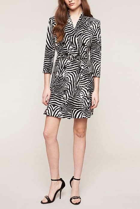 ZEBRA PRINT DOUBLE-BREASTED BLAZER DRESS FANTASY PATTERN by Motivi