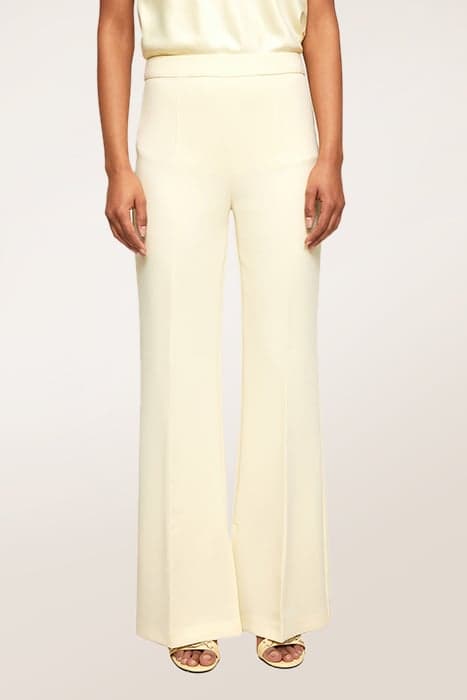 FLARE TROUSERS WITH SPLIT YELLOW by Motivi