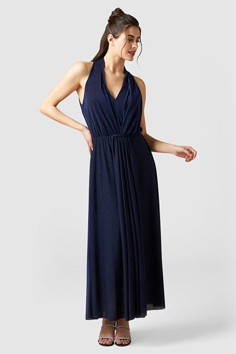 LONG LUREX FROCK BLUE by Oltre