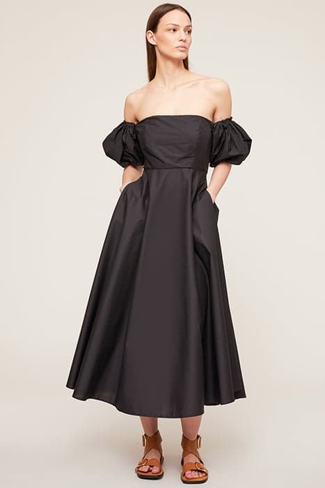 OFF-SHOULDERS SUMMER LONG DRESS BLACK by Motivi