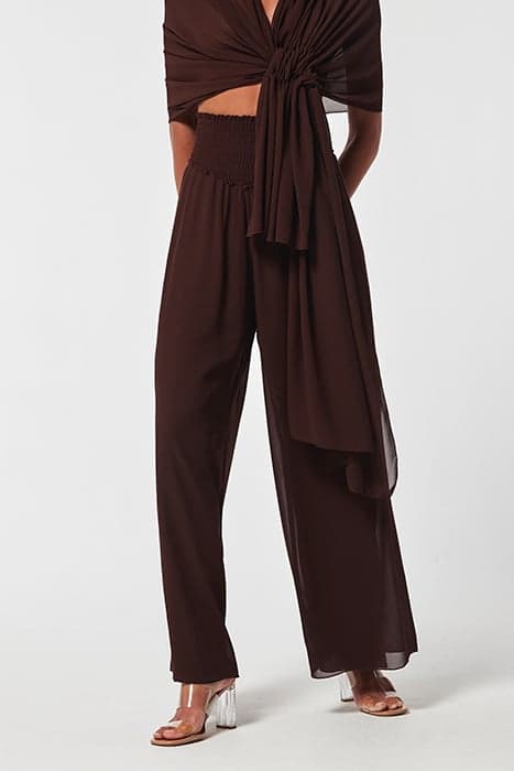 CHIFFON GOBIO TROUSERS BROWN by OKY