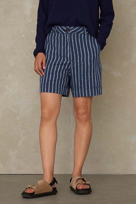 BANGJA LINEN NAVY STRIPE by Kings Of Indigo