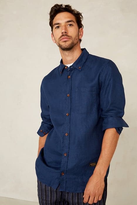 ENDA POCKET WORKER BLUE LINEN by Kings Of Indigo