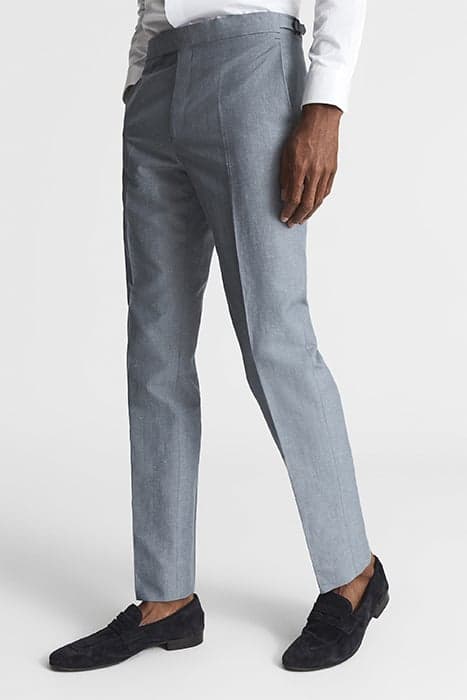 TONE T-LINEN BLEND MIXER AIRFORCE BLUE by Reiss