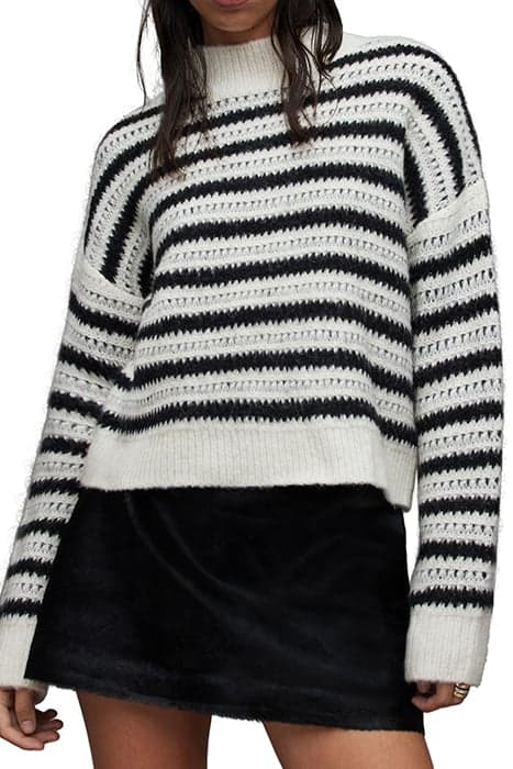 DUKE JUMPER CHALK WHITE/BLACK by AllSaints