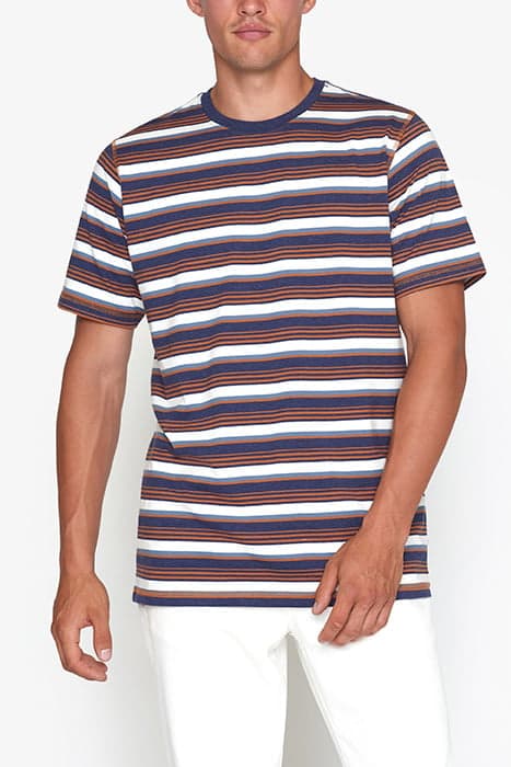 ELLISSI MULTI STRIPE TEE SIENNA ORANGE by Signal