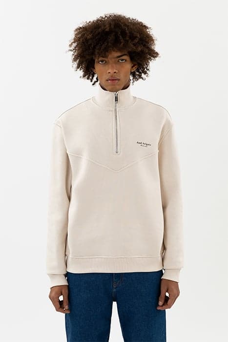 FOCUS HALF-ZIP SWEATSHIRT BEIGE by Axel Arigato