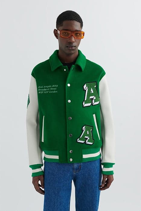 ILLUSION VARSITY JACKET GREEN by Axel Arigato