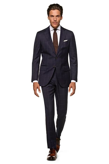 SUIT-BLUE-CHECK NAVY by Suitsupply