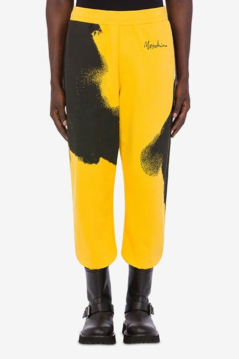 TONY VIRAMONTES ARCHIVE ORGANIC FLEECE JOGGING YELLOW by Moschino