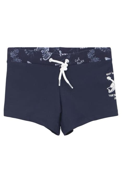 BOYS’ NAVY SWIM SHORTS WITH PRINTED WAISTBAND by IKKS