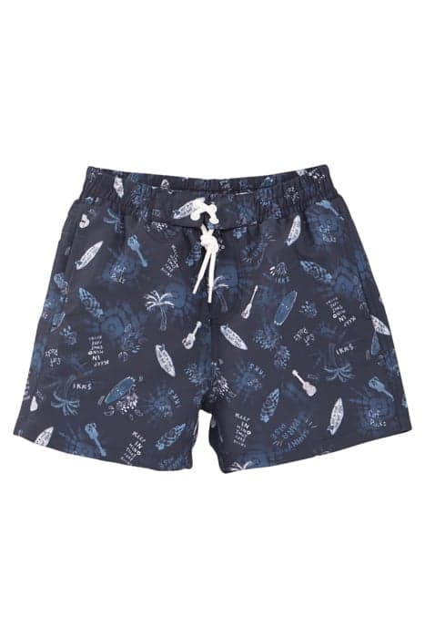 BOYS’ NAVY SURF-ROCK PRINT SWIMMING SHORTS by IKKS