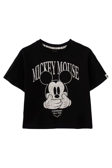 GIRLS’ BLACK IKKS–MICKEY T-SHIRT WITH MICKEY IMAGE by IKKS