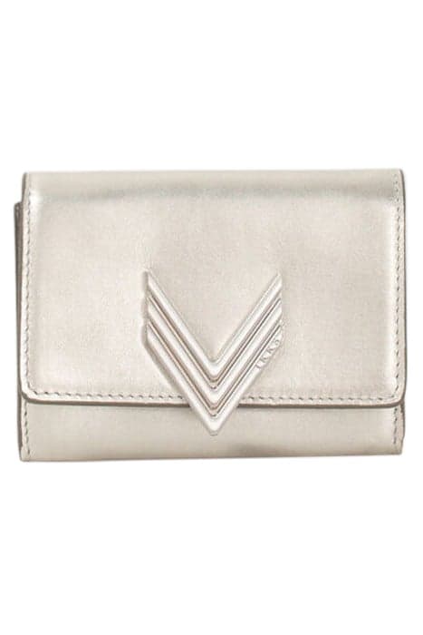 SILVER LEATHER 111 MINI WALLET SILVER by IKKS