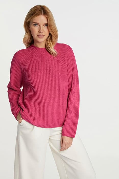 RIB CREW NECK RECYCLED PINK POWER by Rich & Royal