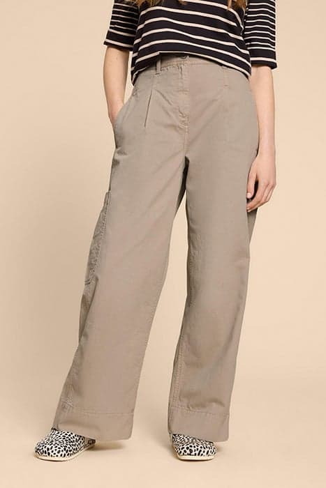 CARLIE WIDE LEG CARGO TROUSER LIGHT NATURAL by White Stuff