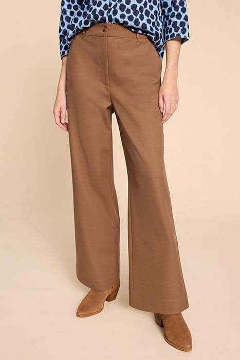 BELLE WIDE LEG TROUSER MID TAN by White Stuff