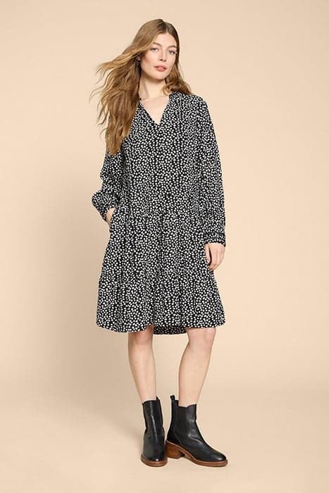 CLOVER ECO VERO DRESS BLACK PRINT by White Stuff