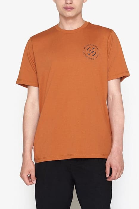 ELIASSI CHEST PRINT TEE + ORANGE SIENNA MELANGE by Signal