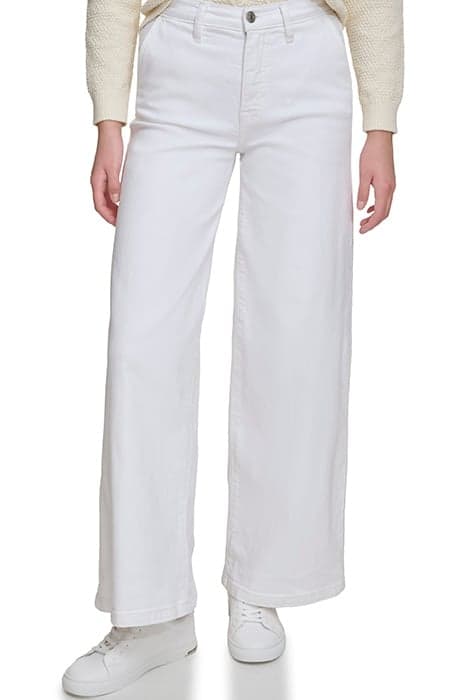 HIGH RISE WIDE LEG T OPTIC WHITE by DKNY