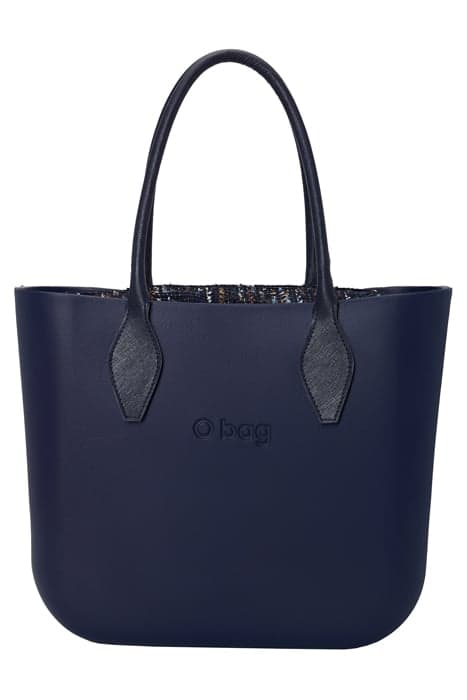 COMPOSED OBAG LONG RHOMBUS HANDLE AND BAG TWEED BOUCLE' NAVY by O bag