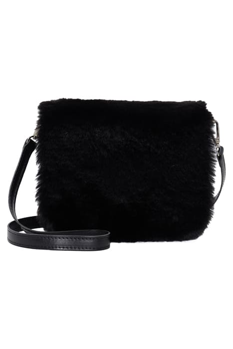 OPOCKET COMPOSED FLAP BAG FIBER LAPIN REX BLACK by O bag