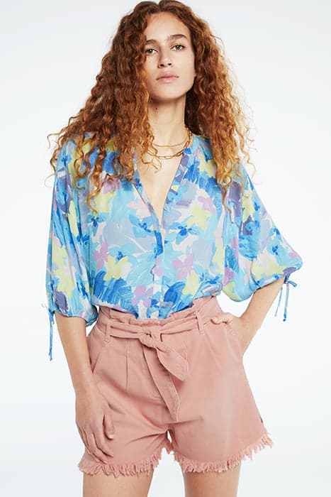 COOPER BLOUSE CREAM WHITE/POOL BLU by Fabienne Chapot