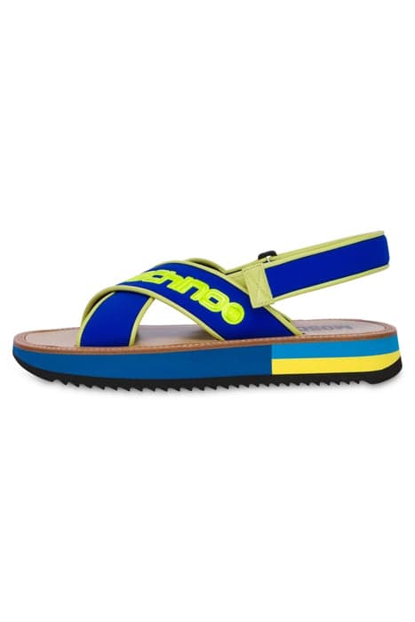 MIX & MATCH NEOPRENE SANDALS BLUE by Moschino