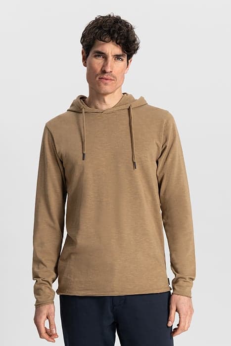 HOODY HEAVY SLUB JERSEY DESERT BROWN by Dstrezzed