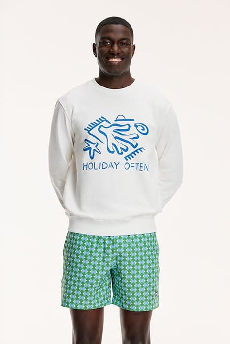 MEN HOLIDAY OFTEN SWEATER JET STREAM WHITE by Shiwi