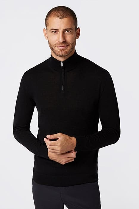 MERINO HALF ZIP BLACK SLIM FIT by LABFRESH