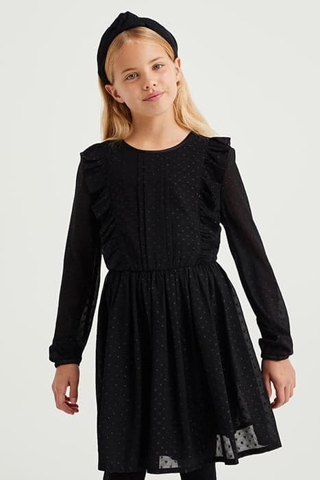 DRESS MID LENGTH BLACK by WE Fashion