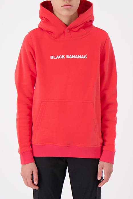 JR. SCRIPT HOODIE RED by Black Bananas