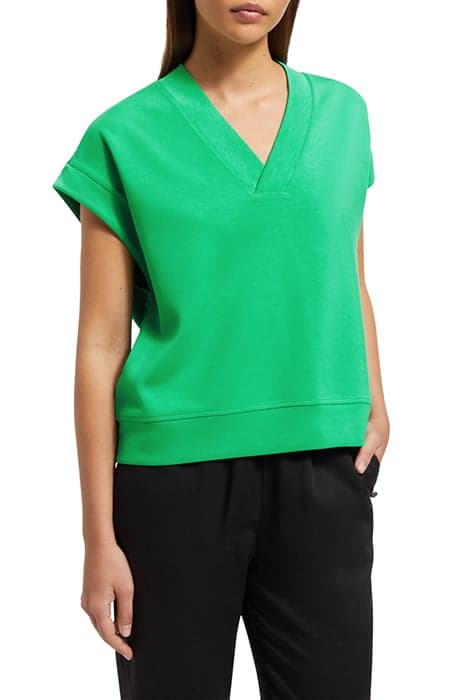 V-NECK SLEEVELESS MODAL SWEATSHIRT SCUBA GREEN by Scotch & Soda